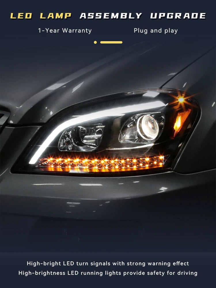 Автомобильные фары для Benz W164 ML350 ML500 2005 2006 2007 2008 классический стиль светодиодные