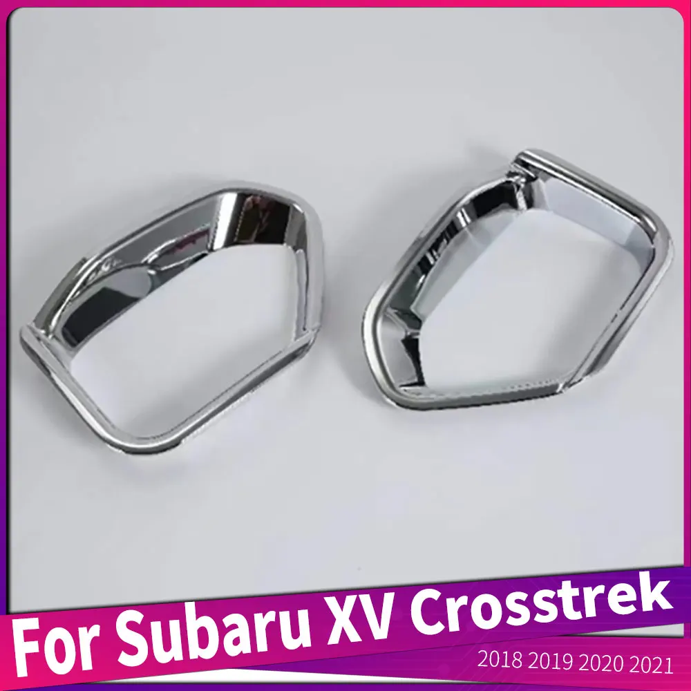 

For Subaru XV Crosstrek 2018 2019 2020 2021 Rear Fog Light Cover Trim ABS Chrome Frame Lamps Car Styling Exterior Decoration