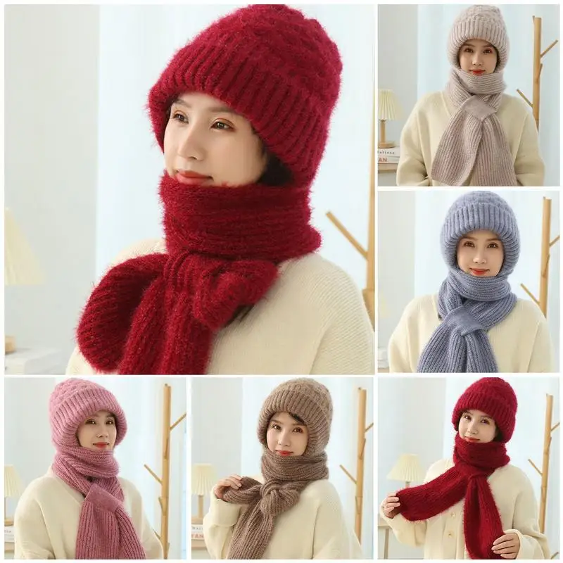 

Ear Protection Scarf Integrated Hat Scarf Soft And Comfortable With No Pilling Beanies Scarves For Cold Weather For Traveling