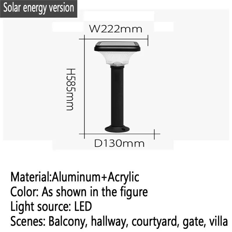 TINNY современная уличная Солнечная лампа для газона светодиодный