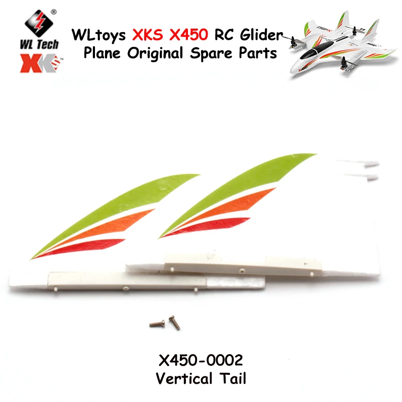 

WLtoys XK X450 RC Glider Plane Spare Parts 0002 Vertical Tail Blades Leaves Wind blade Propeller 2pcs/set Original Accessories