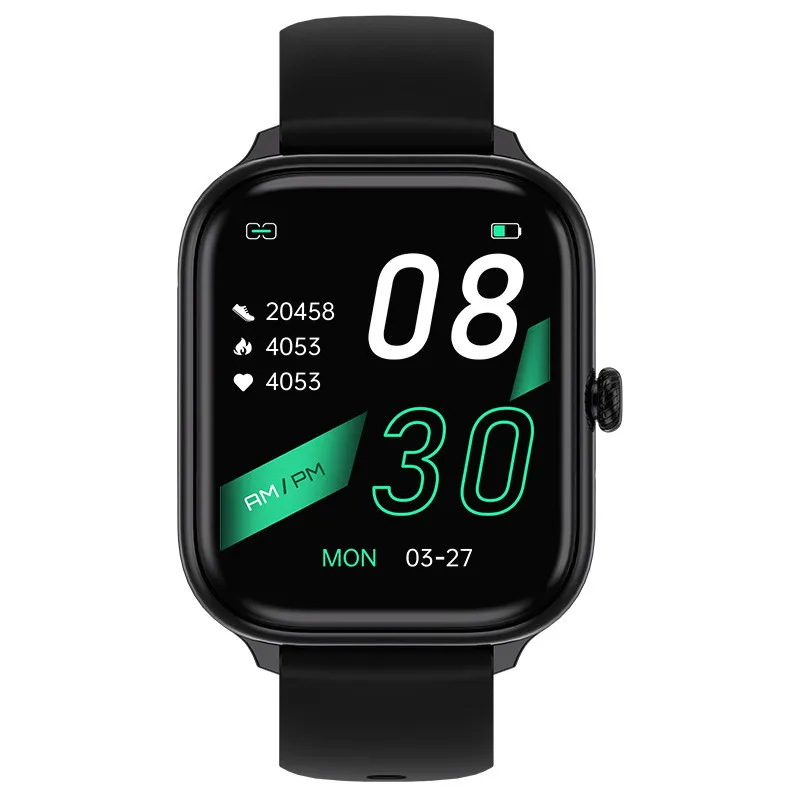 

T11 Smart Watch BT Call 1.75inch HD Screen Blood Pressure DIY Watch Face Built In Speaker Microphone Smartwatch