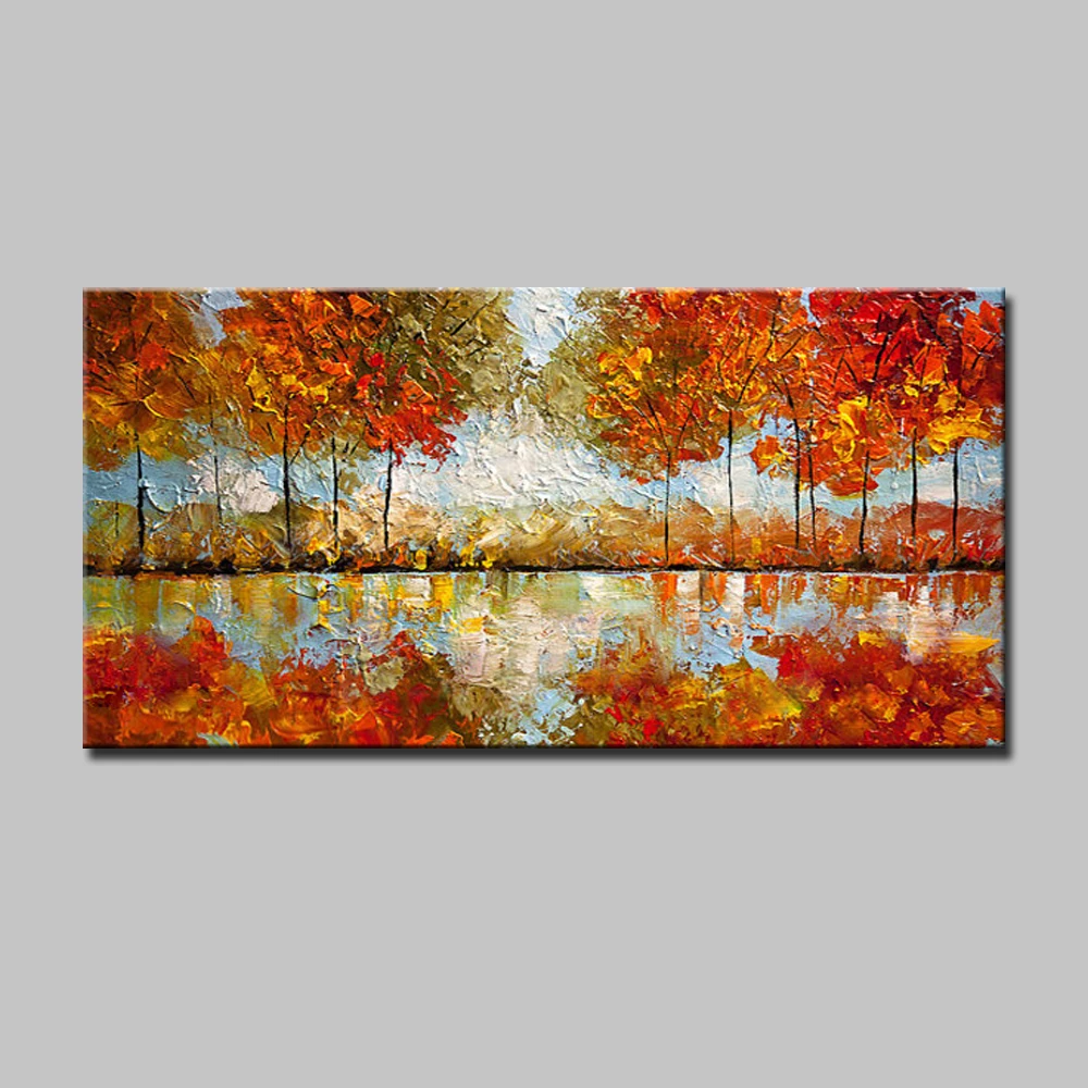 Mintura ручная роспись дерева Пейзаж канва масляная живопись Современная