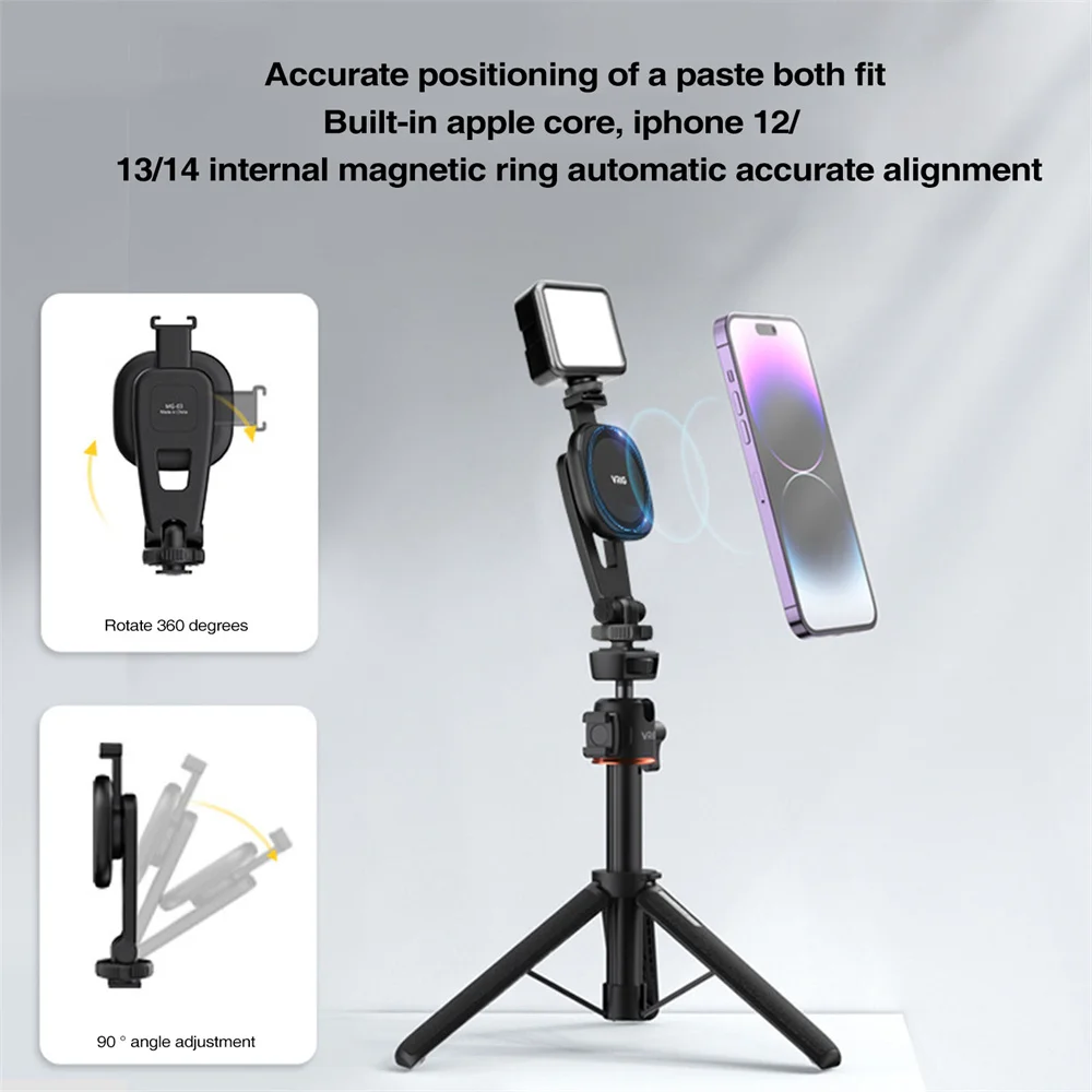 NEW Vrig MG-03 Magnetic Camera Phone Holder Tripod Mount for Mag-Safe iPhone 14 13 12 Series Magnet Phone Holder with Cold