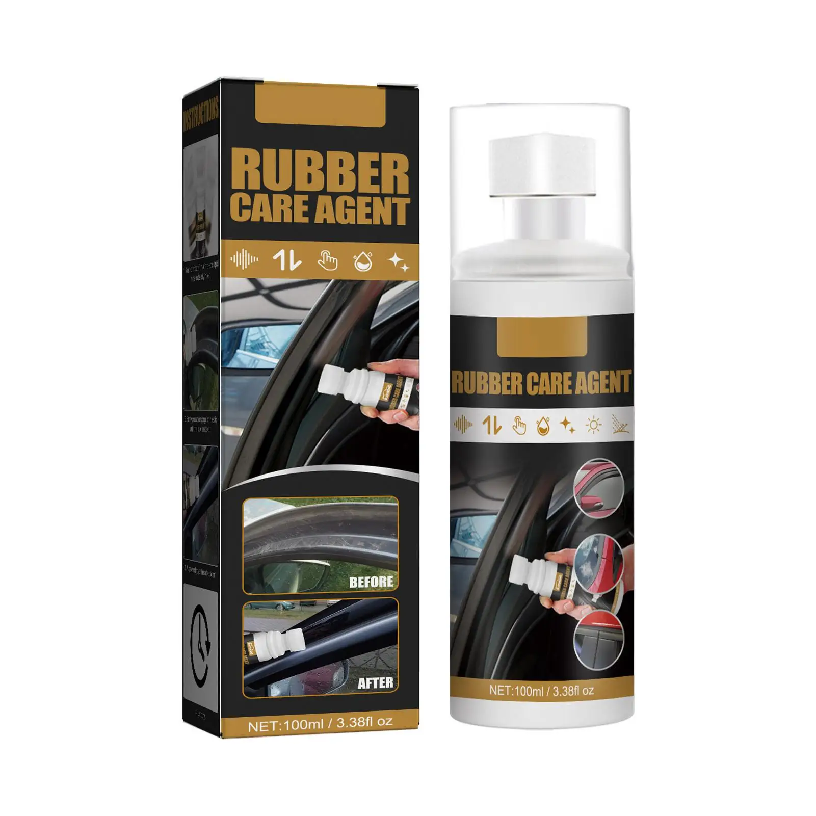 Car Rubber Caring Agent Car Dirt Remover Rubber Restoring Agent Rubber Care Solution Leather Curing Agent Car  Repairer For