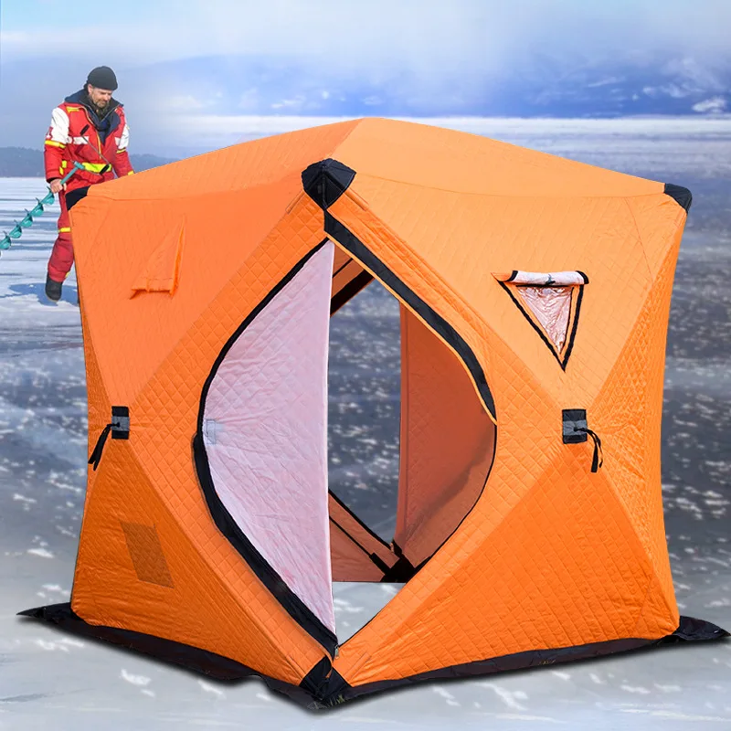 

HOT Factory Direct Selling 3-4 Outdoor Sauna Tent with Cotton and Thickening Easy To Snow Fishing Ice Tent