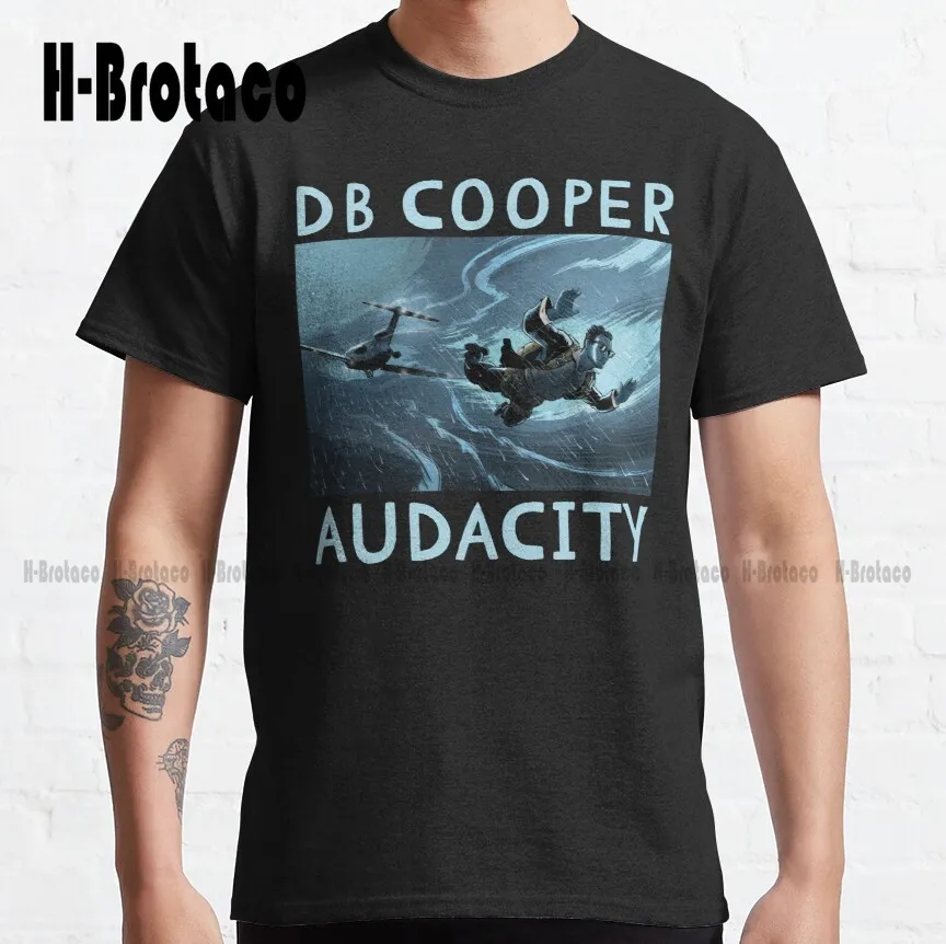 

Db Cooper Funny Db Cooper Audacity Classic T-Shirt Black T Shirts Outdoor Simple Vintag Casual T Shirts Xs-5Xl Custom Gift