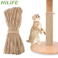 hilife natural sisal rope twine diy scratching post toy desk legs binding rope cat climbing frame cat sharpen claw 20m50m100m