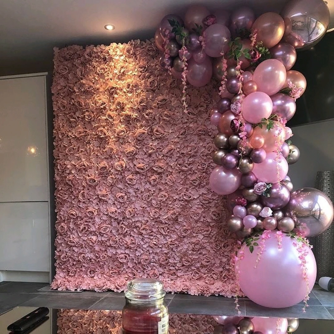 

3D Rose Artificial Flower Wall Panel Wedding Decoration 40*30cm Flower Wall Home Decor High Quality Silk Rose Artificial Flower