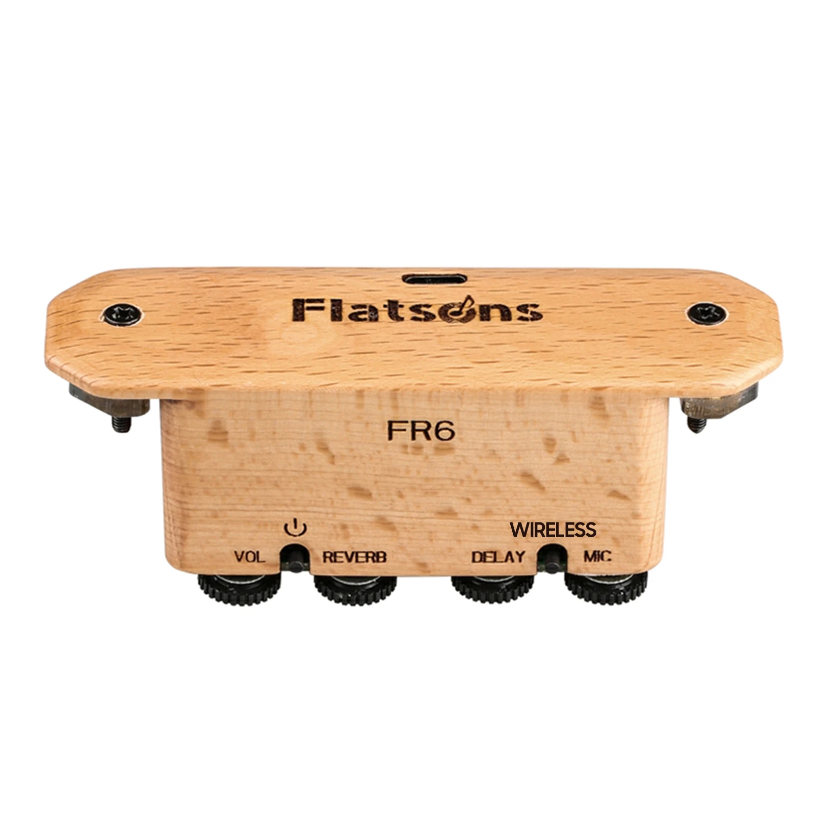 

FLATSONS FR6 BT Resonance Pickup Guitar Soundhole Clip-on Pickup with Reverberation / Delay Effect / Acoustic Coverage Enhancer