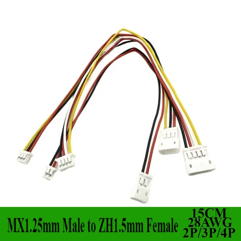 1 шт. 5 10 50 MX1 25 мм папа на ZH1 мама 2P3P4P 15 см 28AWG Детский игрушечный кабель jst MX1.25 ZH1.5