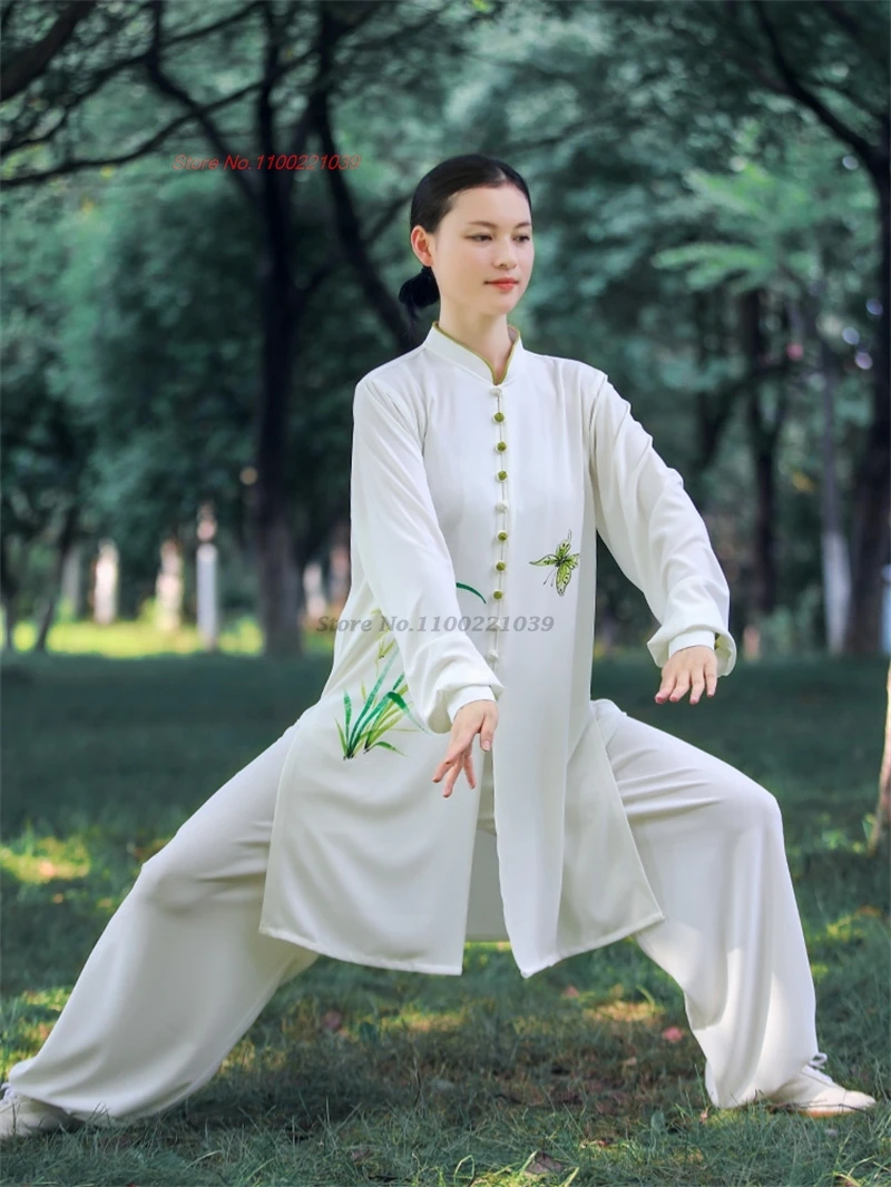 2024 китайская униформа тай-чи ушу кунг-фу национальный цветочный принт