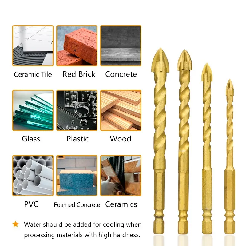 Сверло для плитки CMCP треугольное устройство открывания отверстий с Оловянным