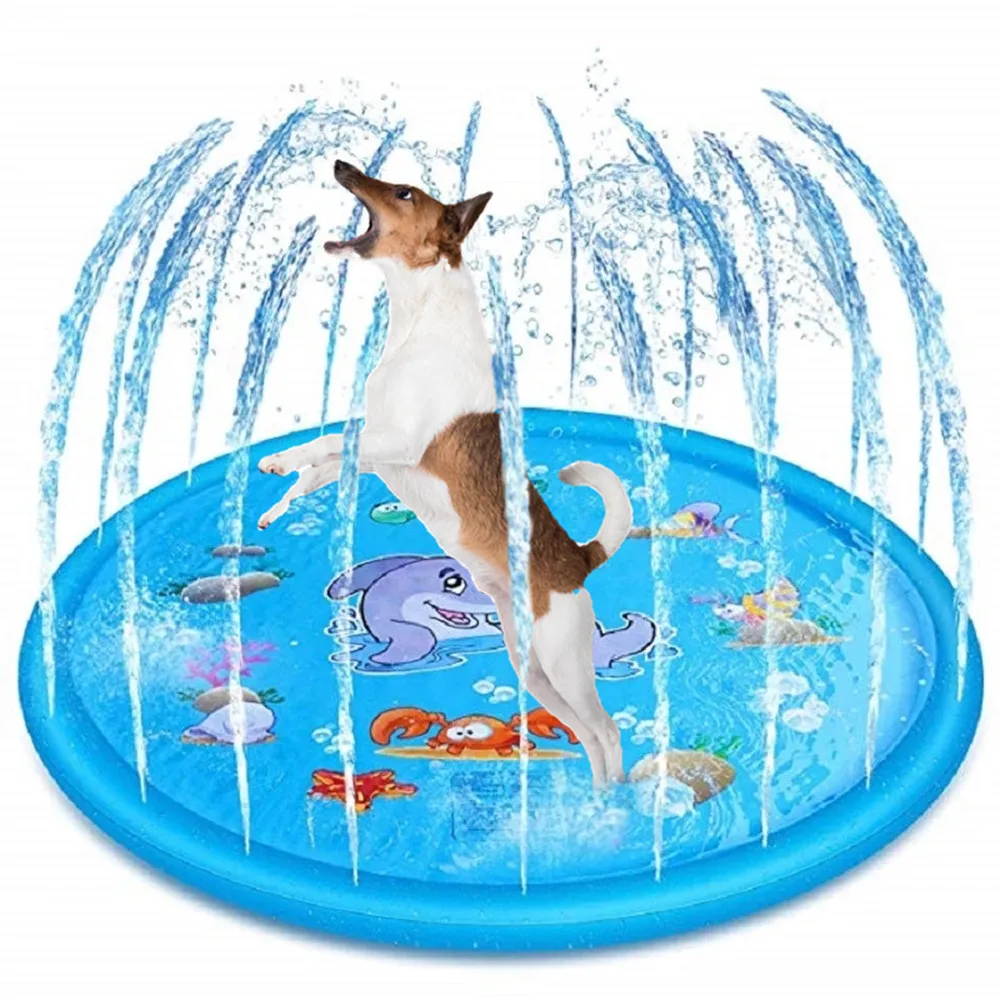 

Summer Pet Sprinkler Pad Cushion Dog Outdoor Play Cooling Mat Inflatable Water Spray Pad Swimming Pool Tub Cool Pet Dog Mats