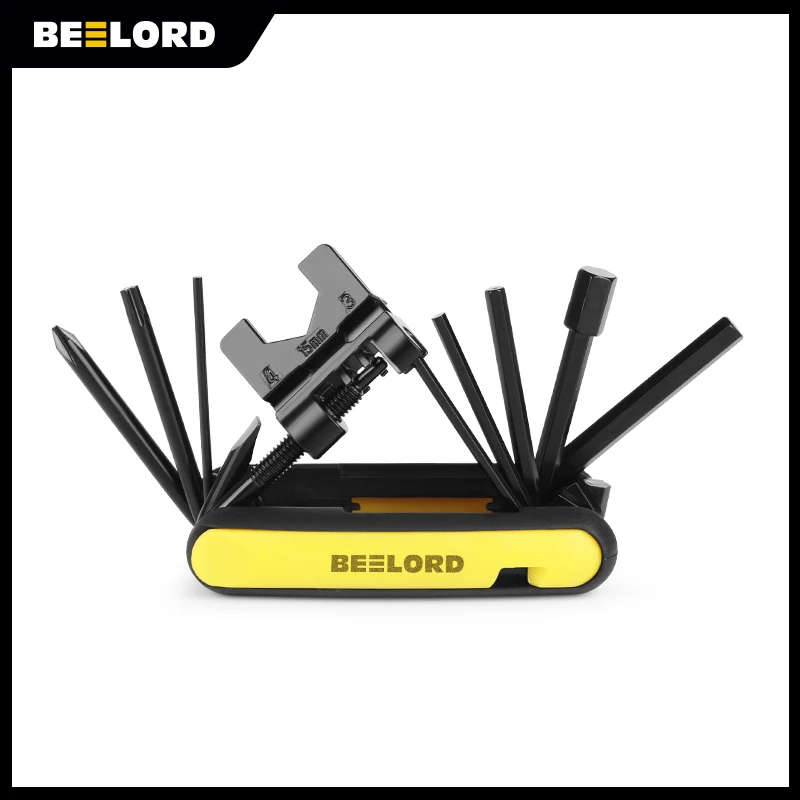 

BEELORD Bike Repair Tool 16 In 1 Bicycle Multipurpose Wrench Screwdriver Chain Steel Accessories Set For Road Mountain Bikes