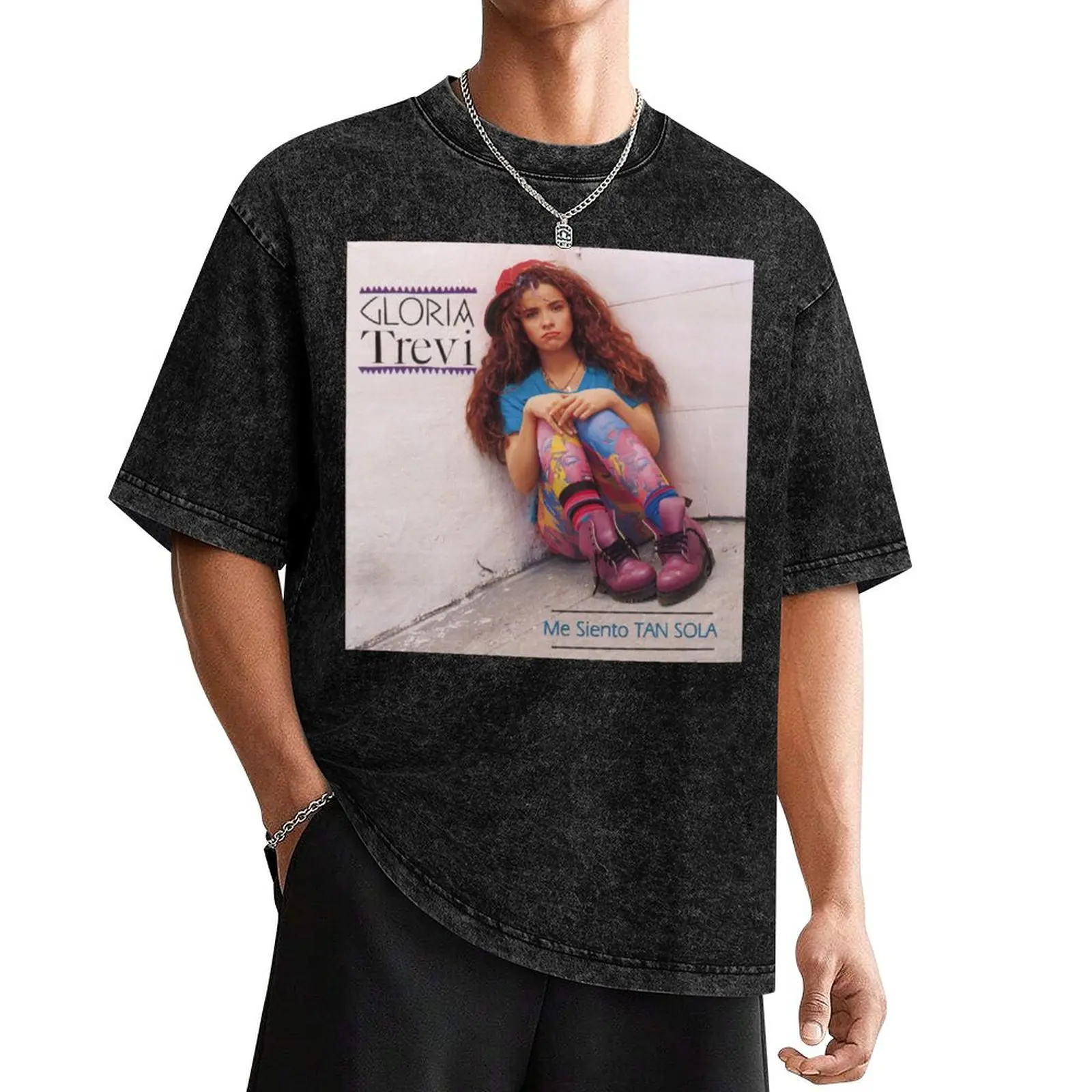 Gloria Trevi - Me Siento TAN SOLA альбом 1992 синяя футболка с архивным прикреплением футболки