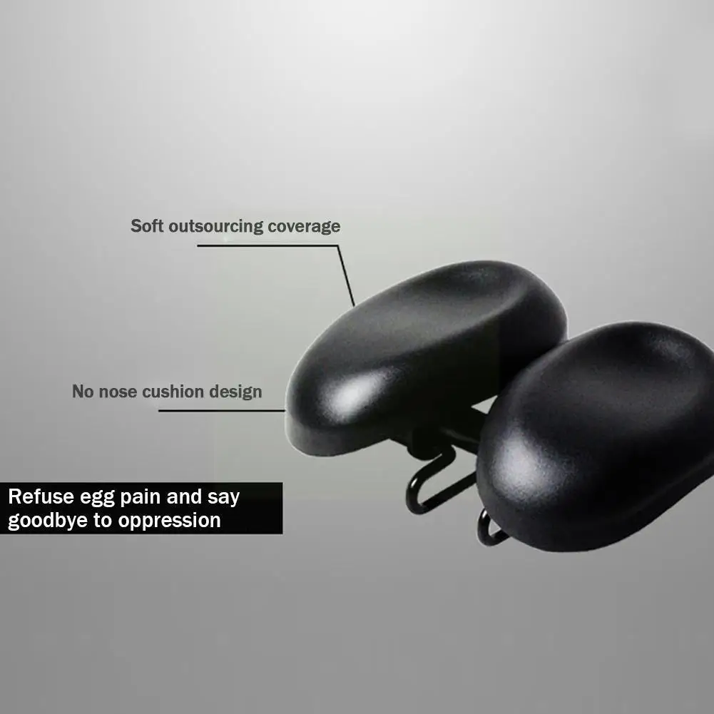 

Bicycle Cushion Pad Wide Easy Comfortable Dual-pad Mountain Cushion Saddle Cycling Saddle Bike Nose Ergonomic No B Q0n4
