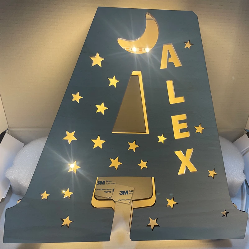 Индивидуальный Настенный декор светодиодный ночсветильник 24 буквы с именем