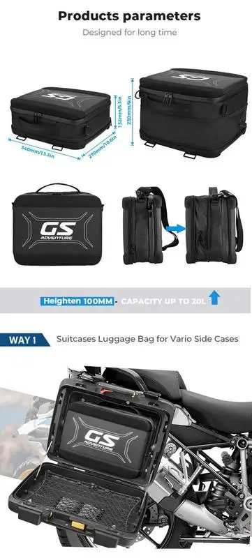 

Multifunction Panniers Case Inner Bag For BMW R1200GS R1250GS LC ADV F850GS Motorcycle Saddlebag Tool Bags Waterproof Expandable