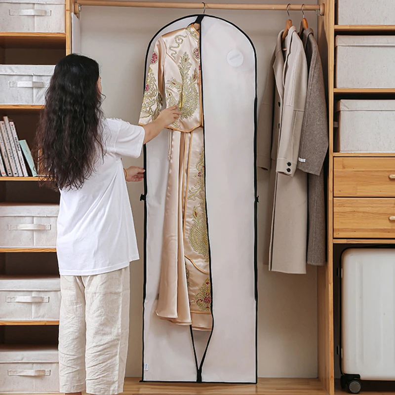 

Long Garment Bags for Travel Dress Bags Wedding Dress Cover Waterproof Clothing Bags Clothes Protector for Closet Wardrobe Bags