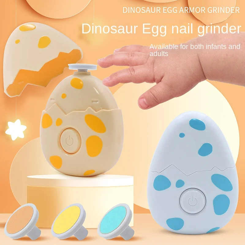 

Baby Electric Nail Trimmer Dinosaur Egg Shape Newborn Nail Polisher Tool Baby Care Manicure Set Easy To Trim Nail File Clippers