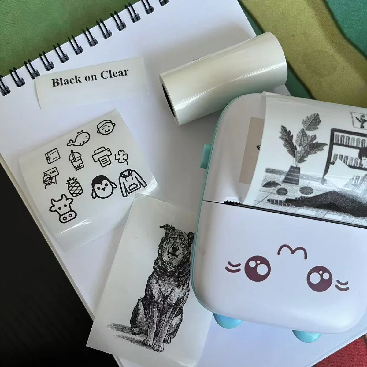 2 1/4&quotx0.98&quotTransparent Sticky Paper Self-adhesive Label Sticker Copatible With T02 Mini Printer For Journal Notes Memo Barcode