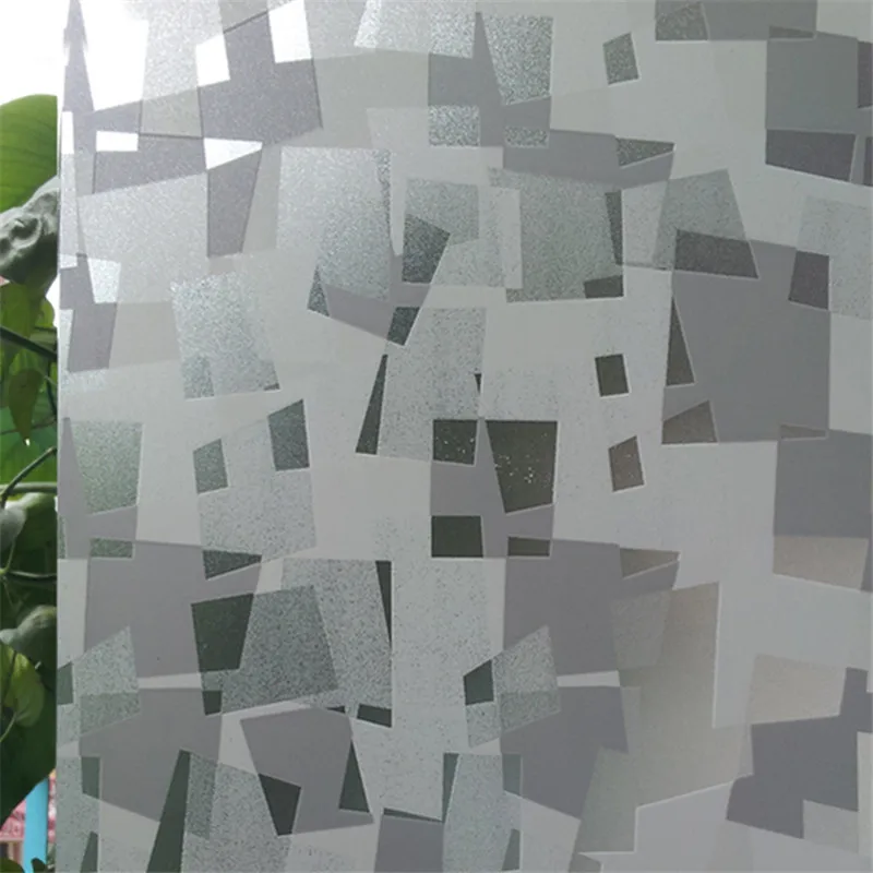 

Непрозрачные матовые декоративные оконные пленки с квадратным узором 2/3/5 м, виниловые статические липкие самоклеящиеся наклейки для конфи...