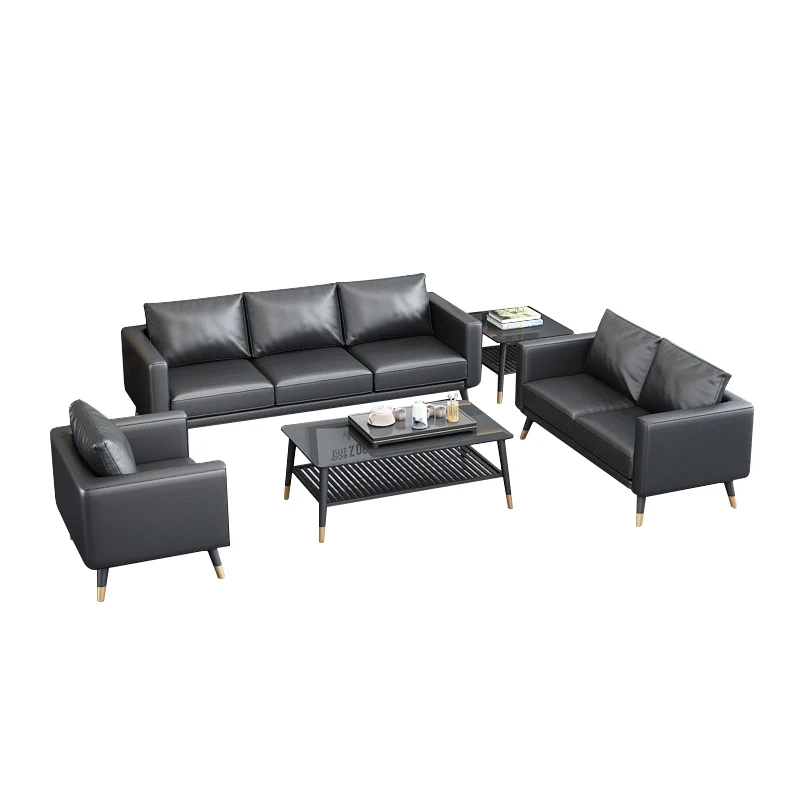 

China Manufacture Quality Synthetic Leather Modular Set Office Furniture Sofa