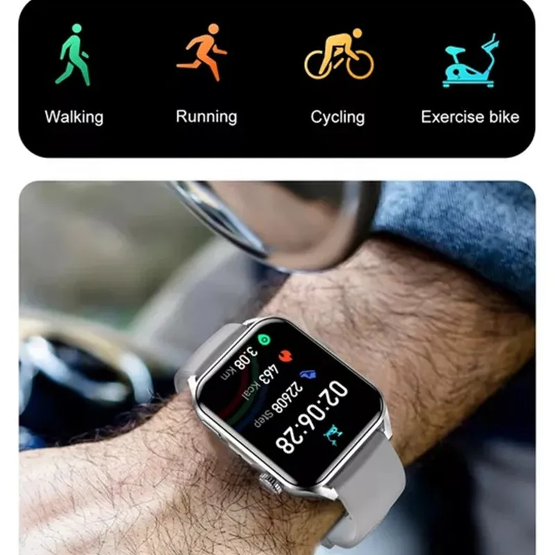 HK28 Smart Watch 1.78inch Amoled Men Women Smartwatch AI Voice Assistant Heart Rate Health Monitor Sports Wristwatch