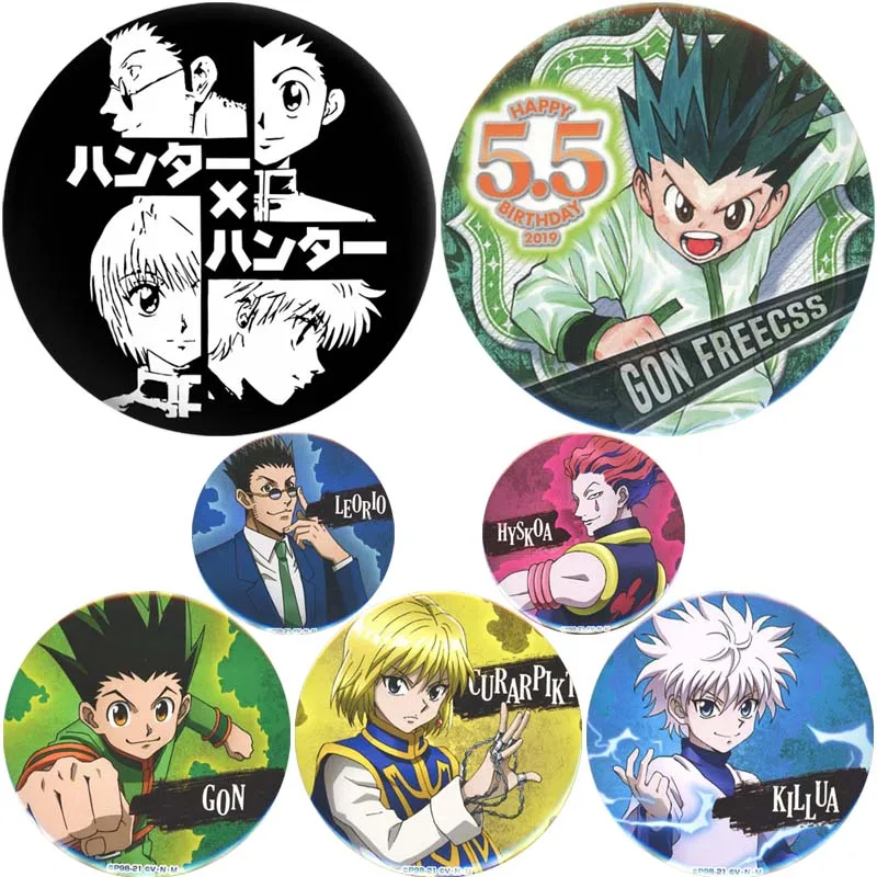 

Japanese Hunter X Hunter Acrylic Badges Lapel Pin Anime Cartoon Figure Brooches Backpack Clothing Accessories Fans Collection