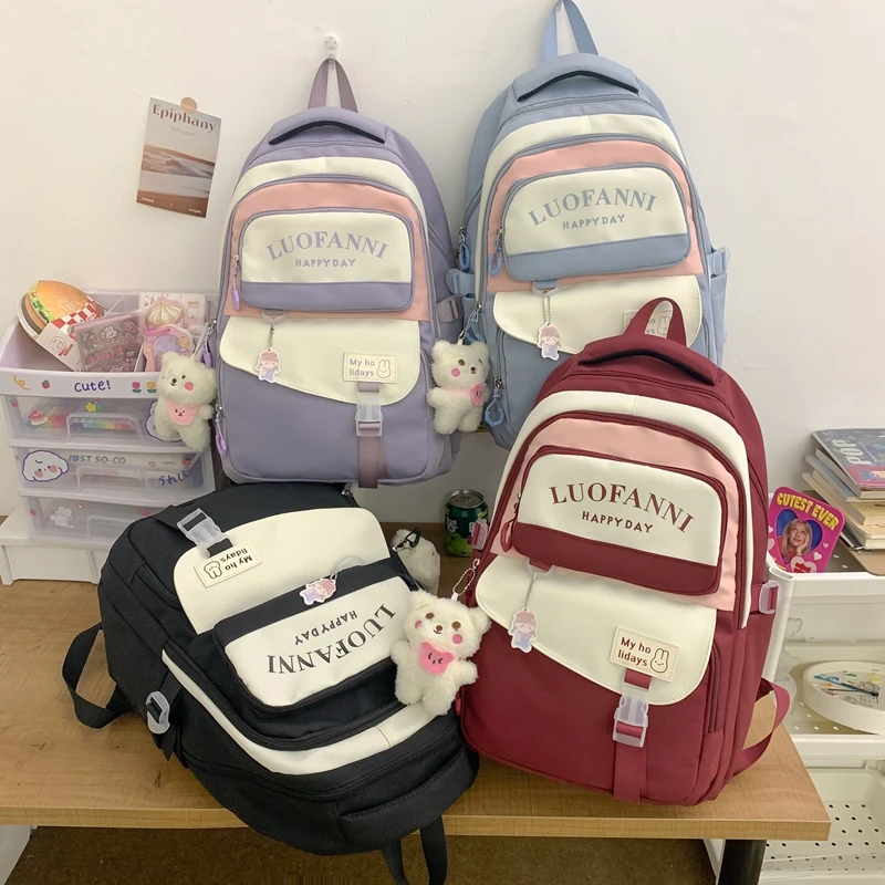 

Fashion Women Backpack Waterproof Large Capacity Travel Backpack Trendy Design School Bag for Girls Outdoor Storage Backpacks