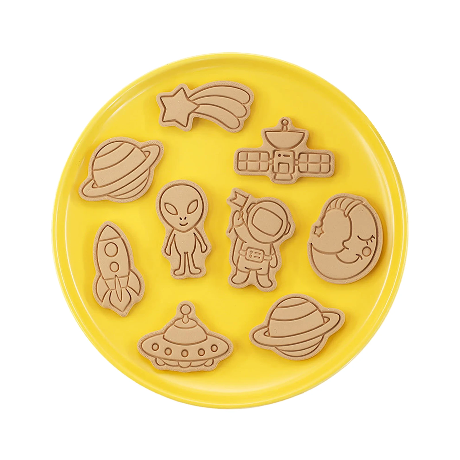 

Звездные формочки для печенья, космический корабль, формочки для печенья, 8 шт., ракета, планета, луна, Космический Шаттл, блесна, НЛО и астрон...