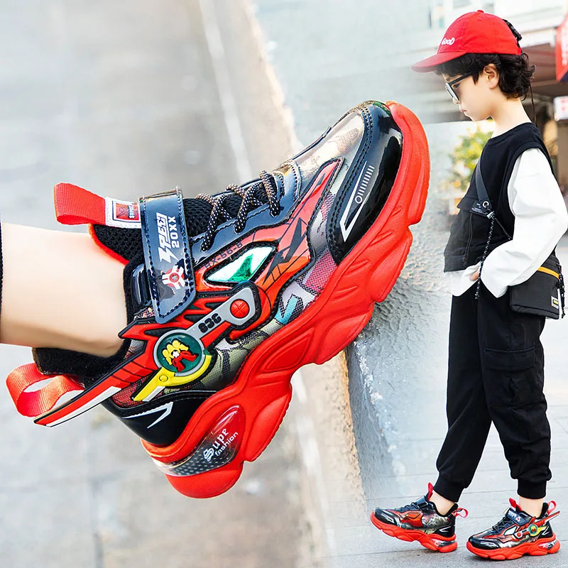 

Fashion Kids Sneakers Comfortable Thermal Boys Running Shoes Non Slip Wear-Resisting Jogging Shoes Low Top Outdoor Sneakers