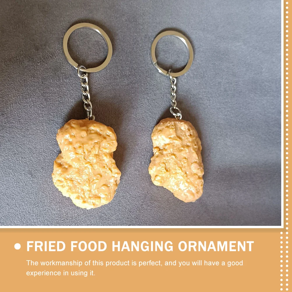 Модный брелок с курицей мужской медальон искусственный жареный пластиковый