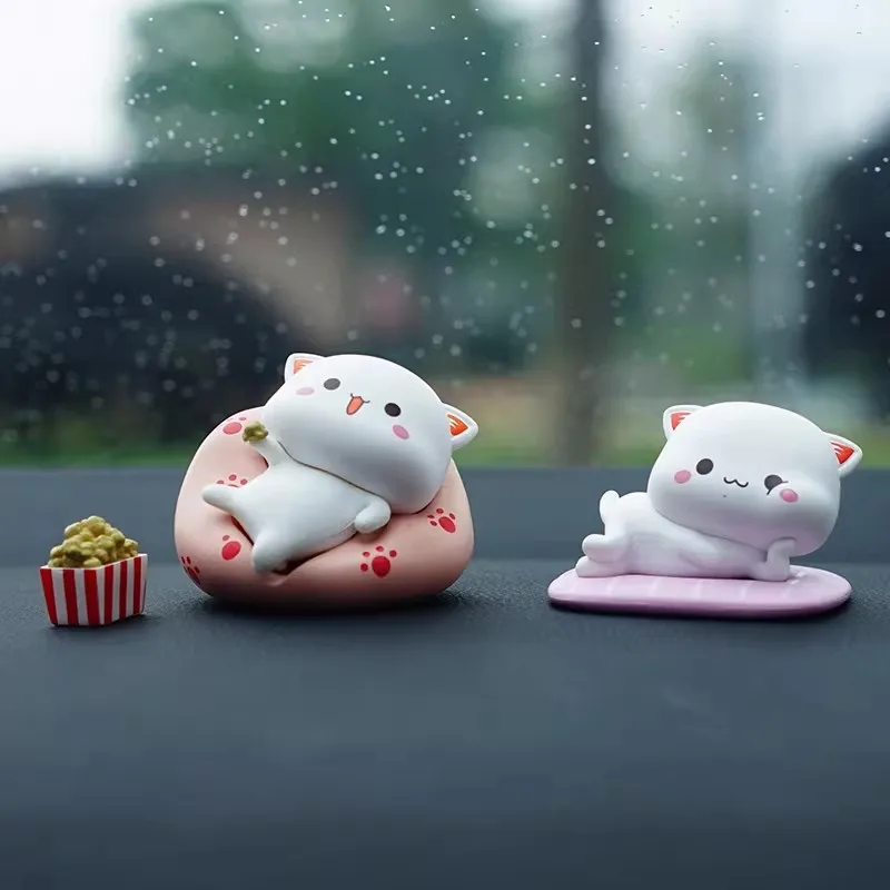 Фото Кавайные фигурки-сюрпризы Mitao Cat 2 Season: Милые котики-талисманы, игрушки-сюрпризы в закрытых коробках, мультяшные куклы, аксессуары, подарки на день рождения №4