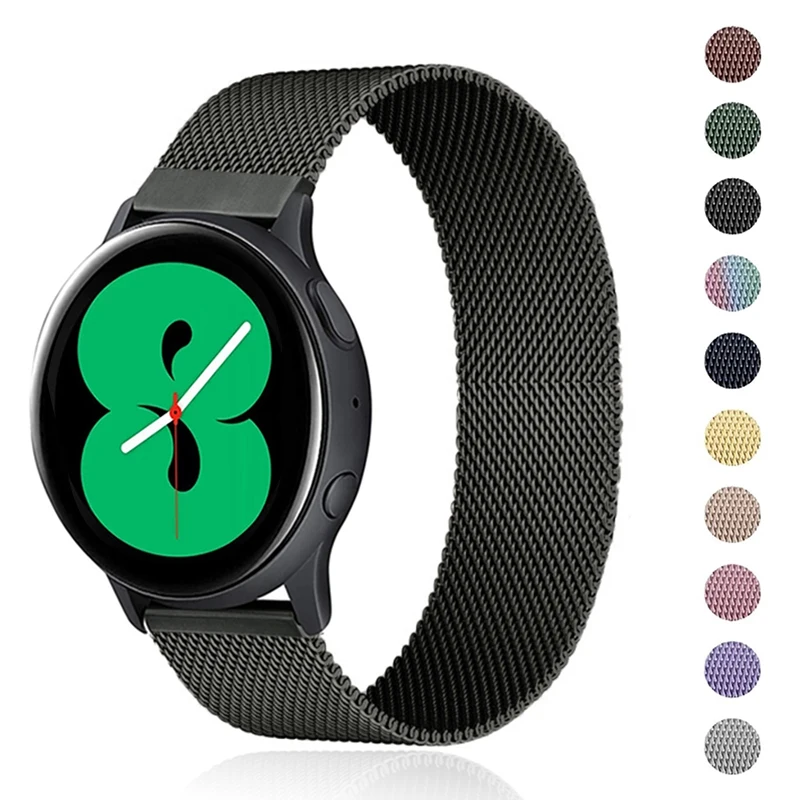 Ремешок магнитный для Samsung Galaxy watch 4 3 45 мм 41 мм/Active 2 46 мм/42 Gear S3 браслет часов Huawei