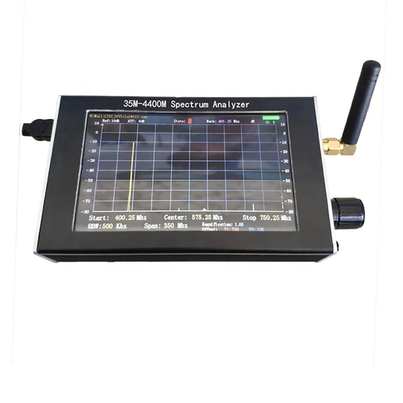 

10DB LTDZ 35M-4400M Handheld Simple Spectrum Analyzer Measurement Interphone Signal 4.3 Inch LCD Handheld Spectrum Analyzer
