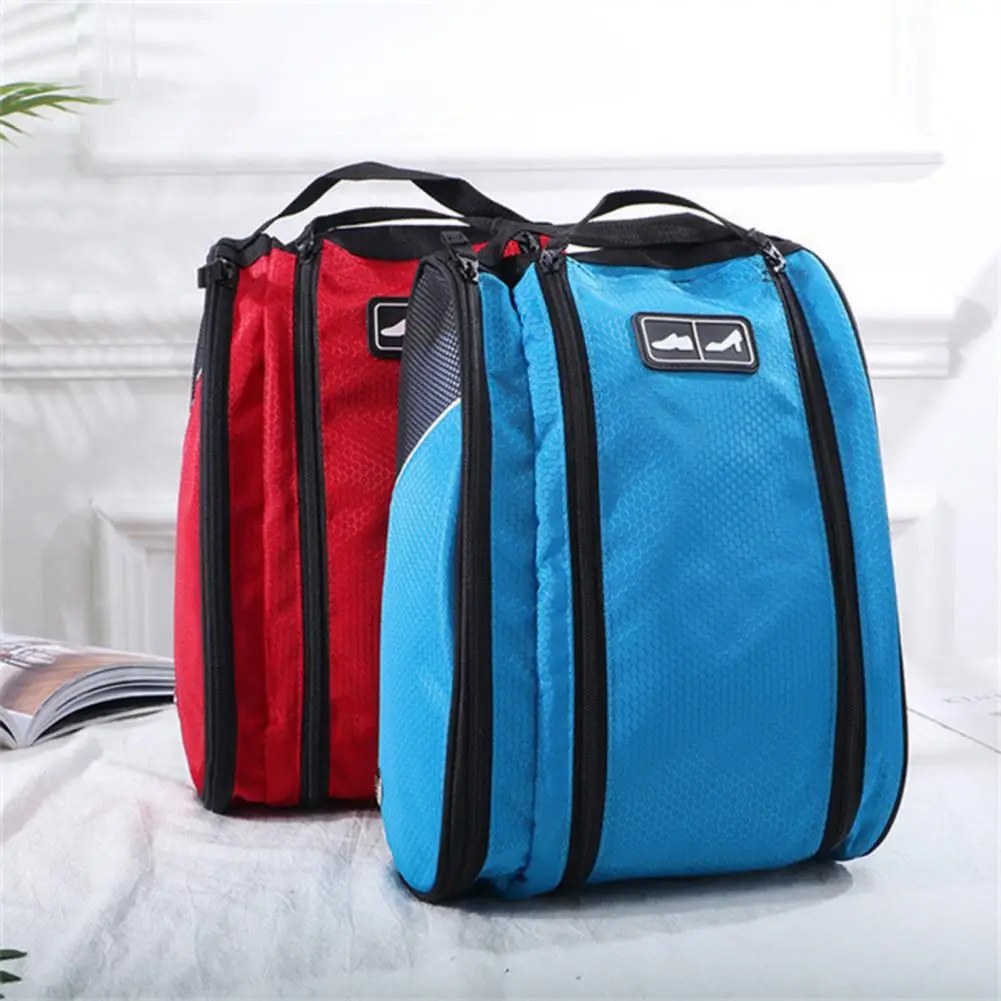 

Washable High Quality Cubic Shape Travel Shoe Bags Multi Colors Portable Shoe Case Zipper Closure for Going Out