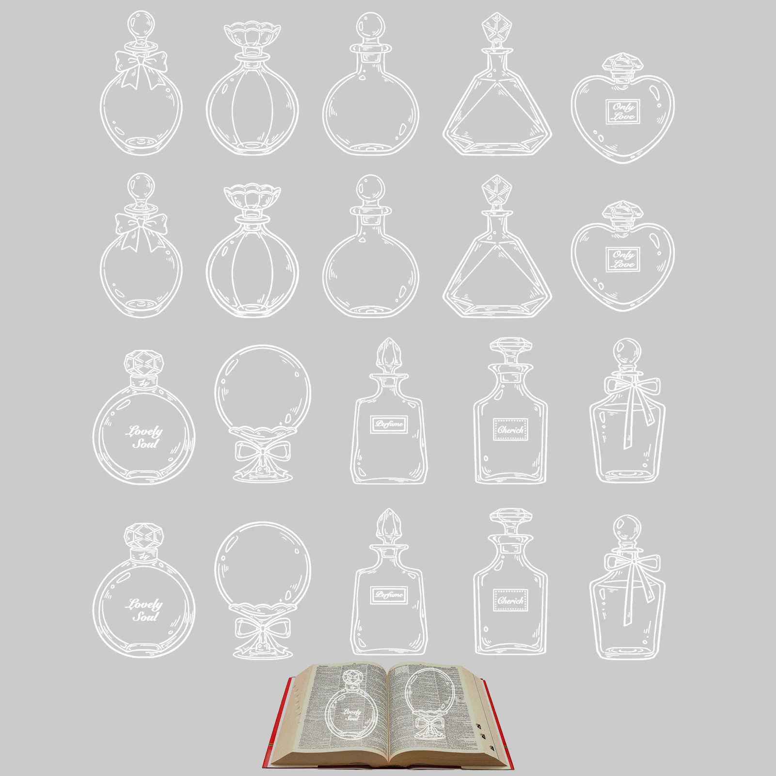 

20 Pieces Dried Flower Book Marks Transparent Floral Page Marker Homemade DIY Beautiful Glassware Stickers Book Supplies