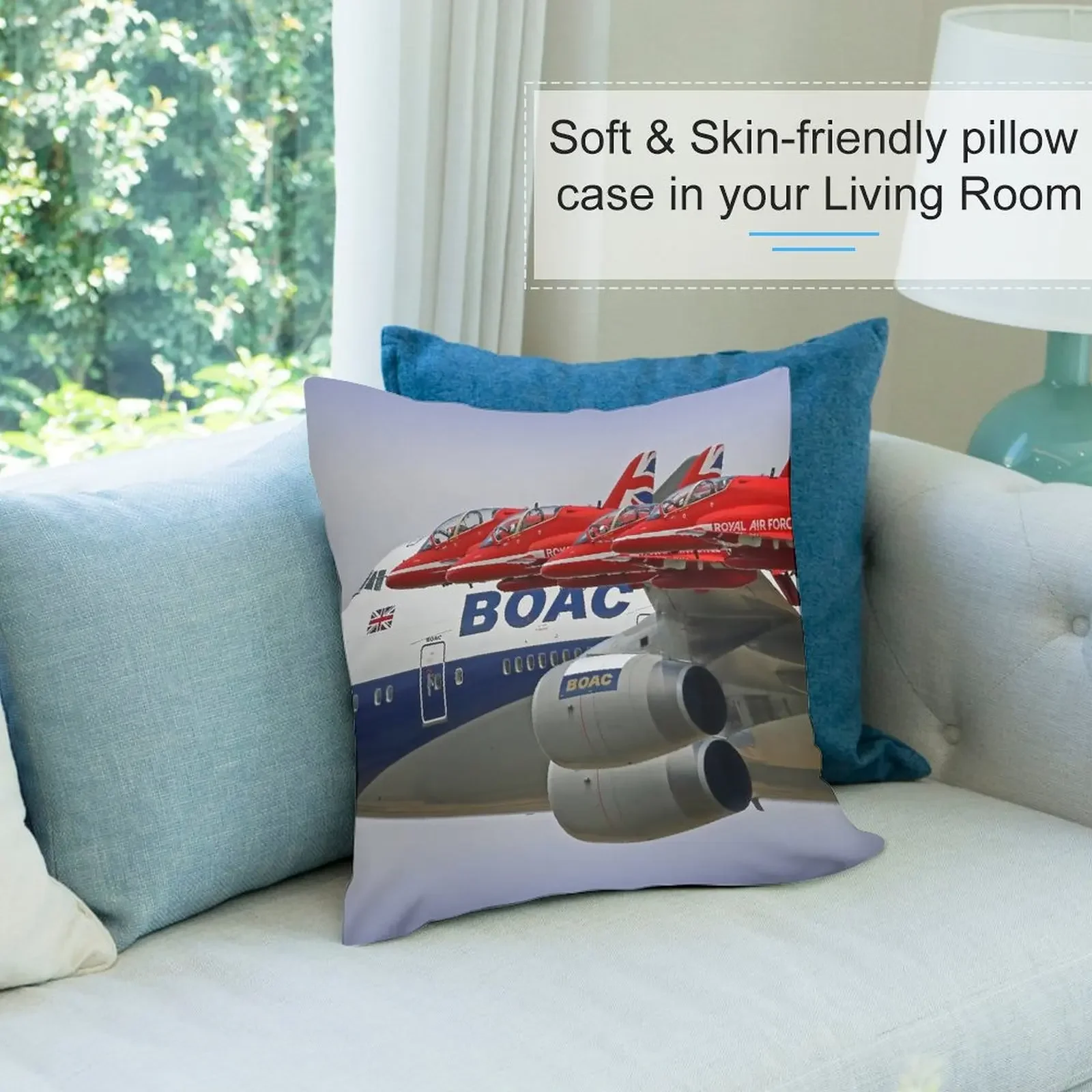 BOAC 747 с красными стрелками Flypast-3 декоративные подушки рождественские украшения