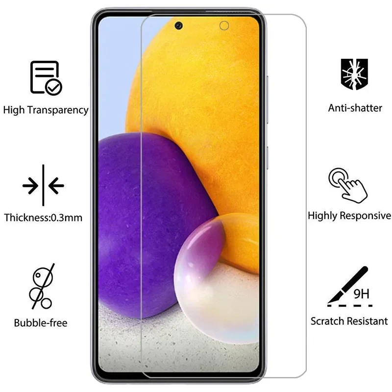 Чехол из закаленного стекла для samsung a72 чехол galaxy a 72 72a 4g искусственная кожа