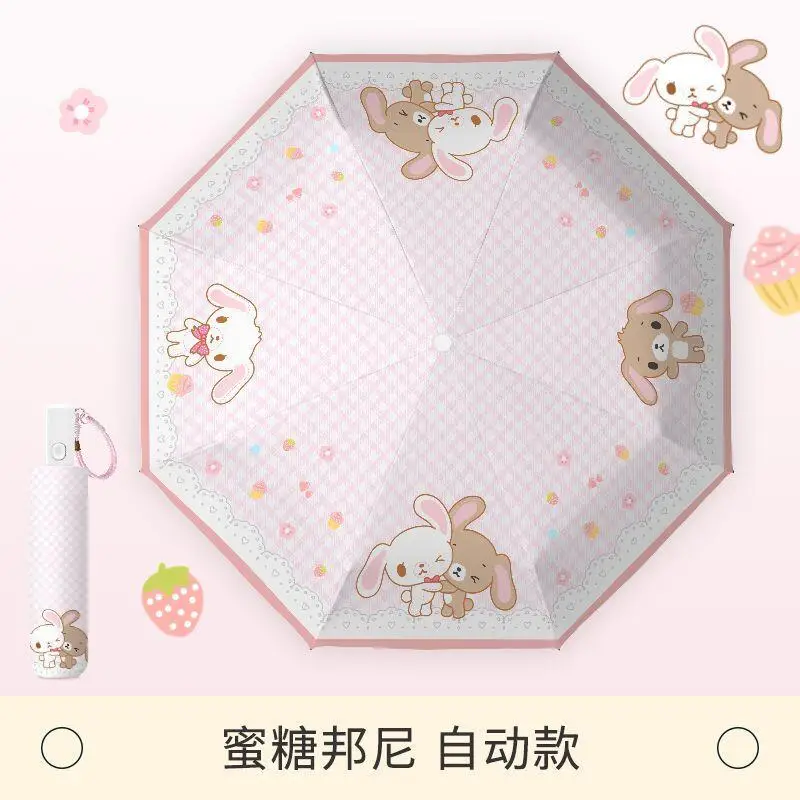 Мини-зонтик Sanrio Sugarbunnies, оригинальный автоматический складной солнцезащитный зонт, солнечный дождливый зонт с рисунком Kawaii (art.: 3920d366bde2a) - 3920d366bde2a