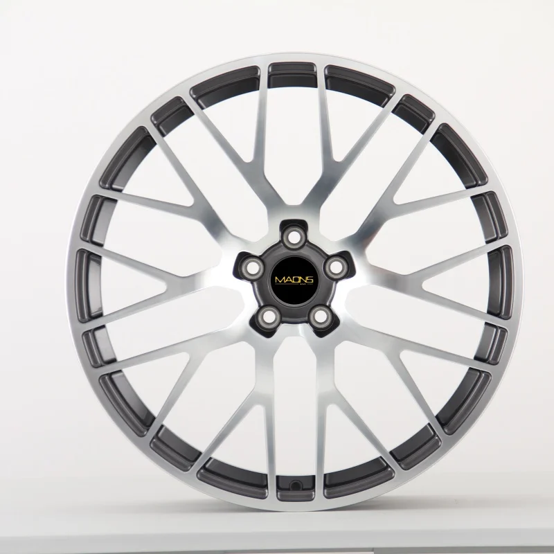 Фото Колесный диск Wheelshome Sporty из алюминиевого сплава, 21 дюйм, 5x112, мультиспицевый, цвет Gunmetal, кованый, GMF, для Porsche Macan, для путешествий №3