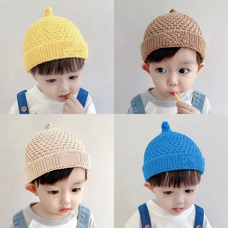 

Детская вязаная шапка для мальчиков, корейский стиль, весна-осень 2022