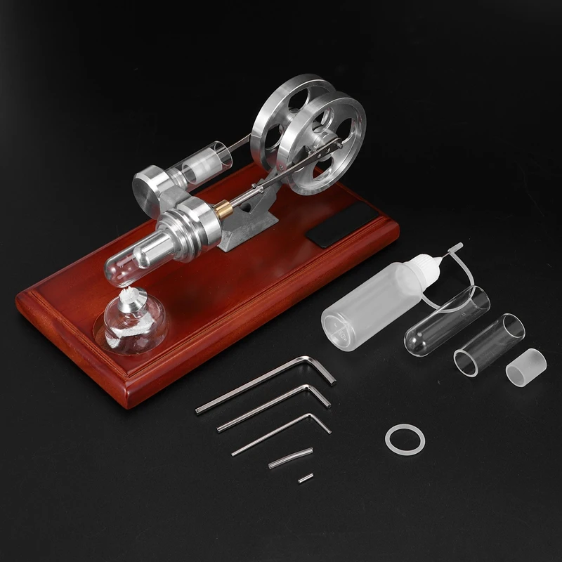 Двигатель со смесителем горячим воздухом двойные Flywheels образовательная игрушка