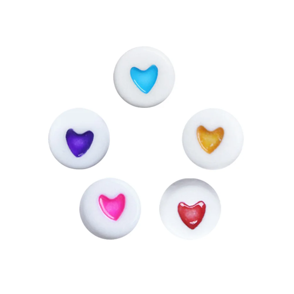 100 шт. акриловые бусины в форме сердца ремесленные наборы для изготовления