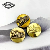 10pcs vintage metal sewing buttons for coat golden carriage pattern designers fashion buttons jacket clothes decorative buttons