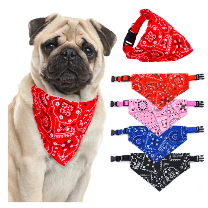 

Adjustable Pet Dog Cat Scarf Bandanas Triangular Bandage Puppy Neck Decor Saliva Towels Washable Bow Ties Pets Accessories