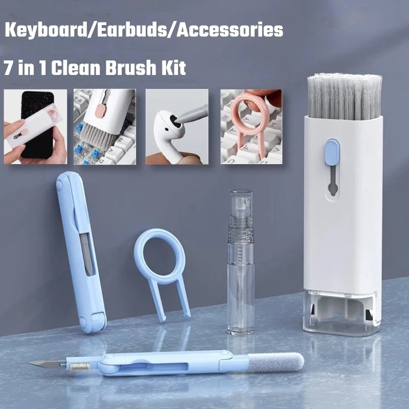 7 in 1 Cleaning Kit Computer Keyboard Cleaner Brush Earphone