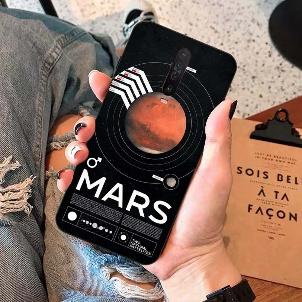 Чехол для телефона Saturn Mars planet Redmi 5 6 7 8 9 10 plus pro A GO K20 K30 K40 F3 Fundas